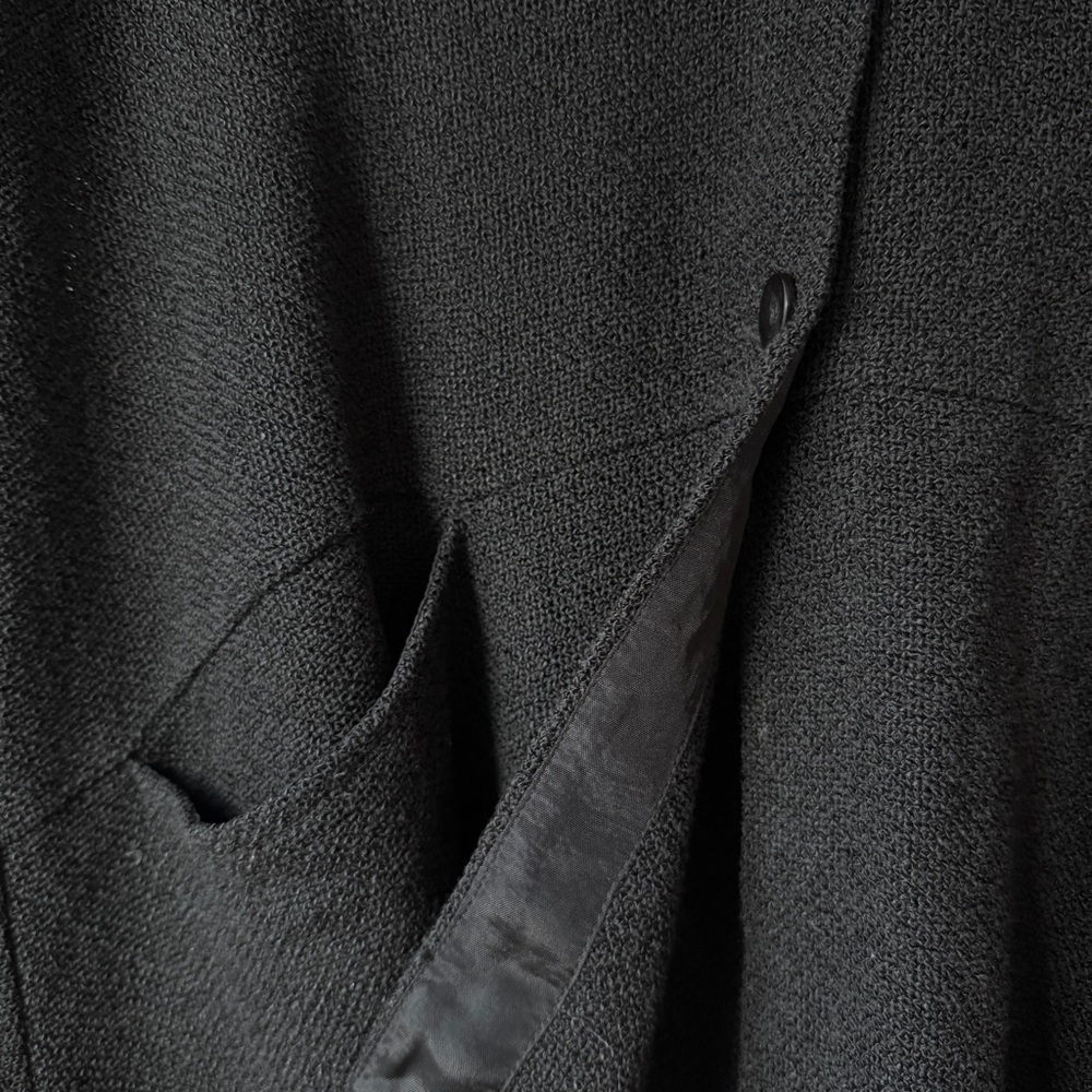 MASAI | COTTON BLEND BOHO BLACK POCKET DOUBLE BUTTON OPEN SLIT CARDIGAN SHACKET - Picture 8 of 10